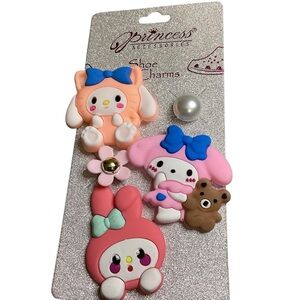 Pink and Blue Shoe Charms